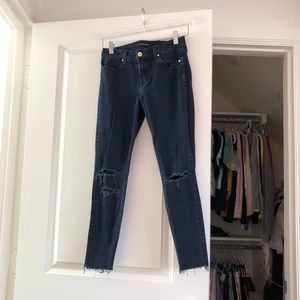 J Brand Cropped Skinny Blue Mercy